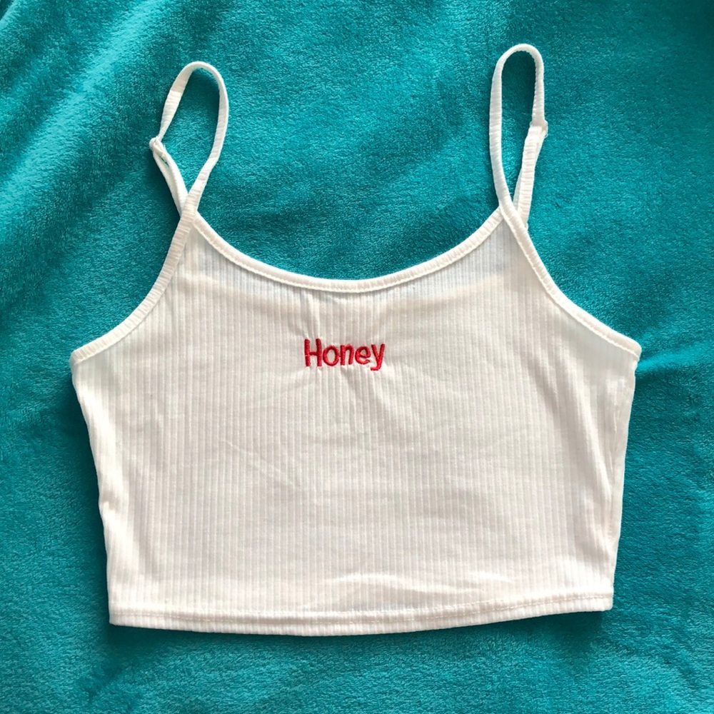 White cropped tank